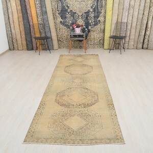 Kitchen Rug, Wool Runner Rug, Turkish Runner Rug, Oushak Runner Rug, Handmade Rug, Custom Rug, Entry Rug, Hallway Rug, Vintage Rug, B-3412