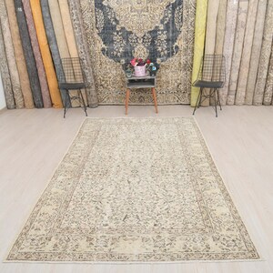 Tappeto Oushak, tappeto turco, tappeto boho, tappeto da soggiorno, tappeto Oushak, tappeto per bambini, tappeto Oushak, tappeto turco, tappeto vintage, S-1125