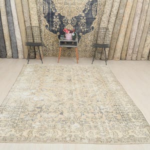 6x10 Area Rug, Vintage Rug, Turkish Wool Rug, Handmade Rug, Oushak Rug 6x10, Turkish Rug, 6x10 Vintage Rug, 6x10 Rug, 6x10 Vintage, S-2998