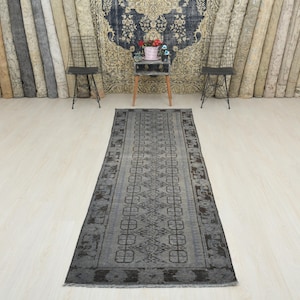 3x10 Runner Rug, Turkish Runner Rug 3x10, Kitchen Runner 3x10, Vintage Oushak Runner, Handmade Wool Runner, Long Hallway Rug, Runner, B-3841