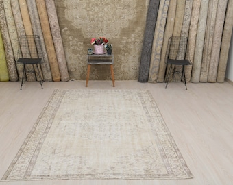 Oushak Rug, Soft Rug, 5x8 Rug, Turkish Rug, Vintage Rug, 5x8 Oushak Rug, 5x8 Area Rug, Living Room Rug, 5x8 Turkish Rug, Bedroom Rug, 2445