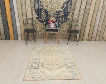 Area Rug, Wool Rug, Handmade Rug, Oushak Rug, Vintage Rug, Turkısh Rug, 4x6, 4x6 Rug, 4x6 Area Rug, 4x6 Anatolian Rug, Antique Rug, A-1675