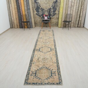 Entry Rug, Kitchen Rug, Handmade Rug, Custom Rug, Vintage Runner Rug, Neutral Rug, Turkish Runner Rug, Oushak Runner Rug, Runner Rug, B-2826
