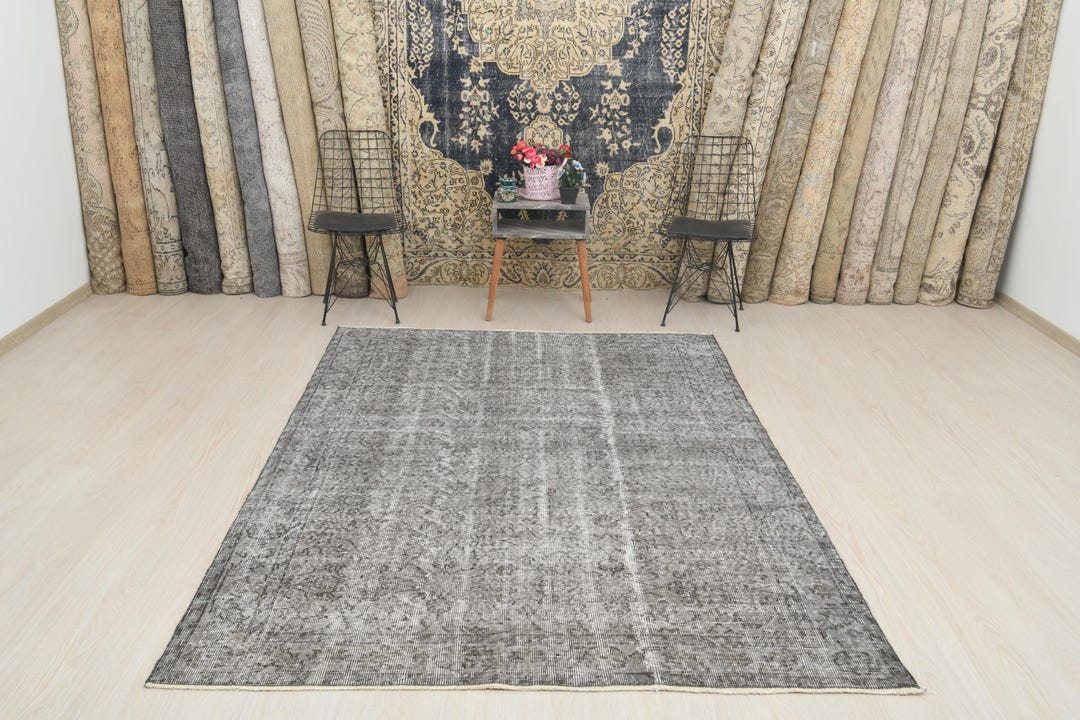 6x8 Rug, Oushak Area Rug, 6x8 Turkish Rug, Vintage Rug 6x8, Handmade ...