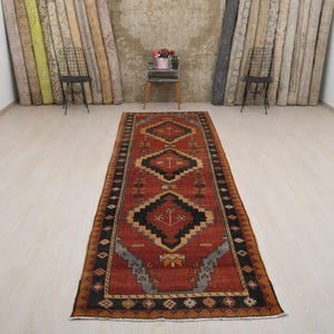 Turkish Runner Rug, Hallway Rug, Runner Rug, Wool Runner Rug, Custom Rug, Anatolian Rug, Neutral Rug, Oushak Runner Rug, Vintage Rug, B-2995
