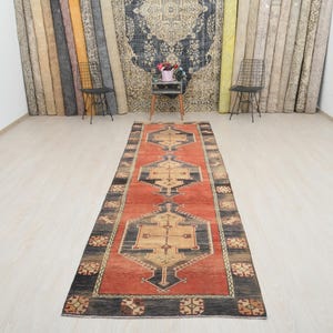 Kitchen Rug, Turkish Runner Rug, Hallway Rug, Handmade Rug, Boho Rug, Anatolian Rug, Neutral Rug, Wool Rug, Oushak Runner Rug, Rugs, B-3417