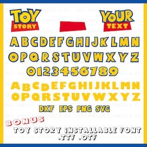 Toy Story FONT TTF oft dxf eps png SVG, Toy Story Alphabet Svg, Toy Story Letters, Toy Story Numbers, Toy Story ClipArt, Toy Story Letters