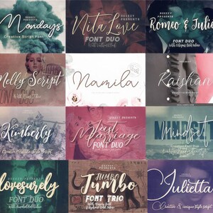 Handlettered Font Bundle - Planner Fonts - Farmhouse Font - Procreate ...