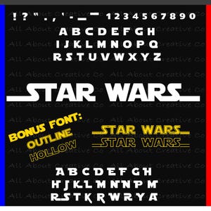 Starwars Font SVG, Star Wars Aplhabet Svg, Star Wars Svg, Font Svg, Alphabet Svg, Star Wars Font Svg, Star Wars Clip Art, Instant Download