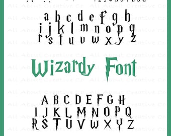 Fuente Potter SVG, Fuente Wizard SVG, Magic Wizard SVG, Fuente Halloween SVG, Fuente Wizardy, Alfabeto Potter SVG, Fuente TTF, Descarga instantánea de Cricut