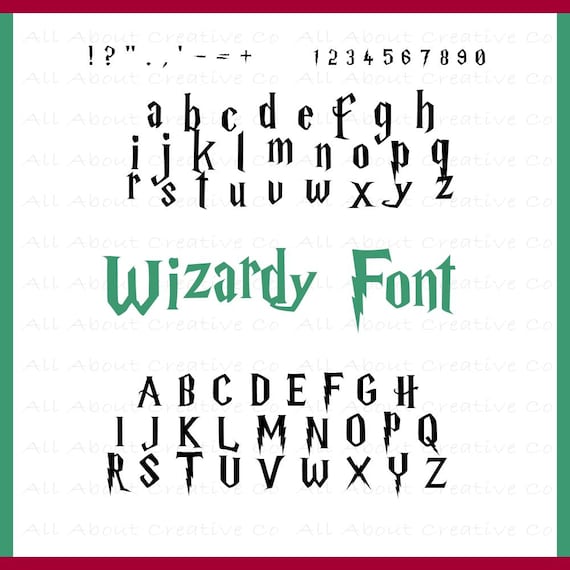 Potter Font SVG, Wizard Font Svg, Magic Wizard Svg, Halloween Font Svg, Wizardy Font, Potter Alphabet Svg, TTF Font, Cricut Instant Download