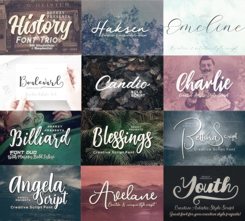 Handlettered Font Bundle - Planner Fonts - Farmhouse Font - Procreate ...