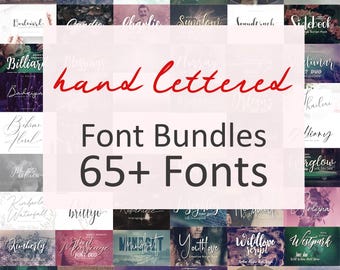 Paquete de fuentes a mano - Fuentes para planificadores - Fuentes Farmhouse - Fuentes para Procreate - Fuentes cursivas - Fuentes para Cricut - Fuentes para Goodnotes - Fuentes para caligrafía