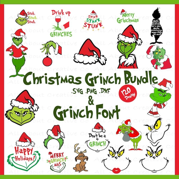 Christmas svg Bundle, Merry Christmas svg, Grinch Christmas Svg, Instant Download, Grinch Svg Bundle, Grinch Font