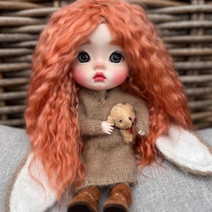 Baby Qian is available for adoption. Red hair, white skin color. 25cm Girl 1/6 Q-baby sd bjd doll qianqian resin toy