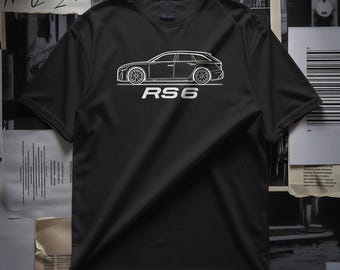 Audi RS6 Outline Tee | Car Silhouette Shirt, Automotive Design