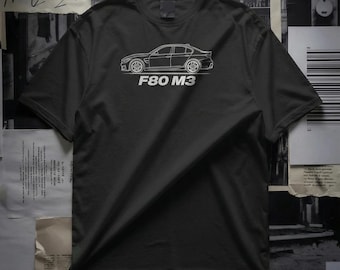 F80 M3 Side Profile Car Tee | BMW M3 Outline T-shirt