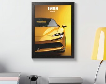 Ferrari SF90 Poster – Hybrid Supercar Wall Art, Digital Download (10x15 Print)
