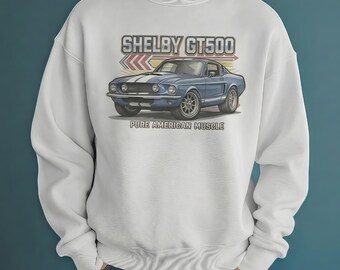 Shelby GT500 Muscle Car Sweatshirt | Classic Mustang Graphic