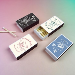Custom Wedding Matchbox Guest Gift Party Decoration, Perfect Wedding Favors, Personalized Double-sided Printed Matchbox Bridal Shower Favors