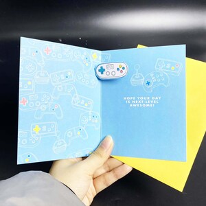 Carte de voeux amusante pour console de jeu pop-up, carte de voeux 3D personnalisée pour console de jeu, cadeau d'anniversaire pour mini carte de voeux pour console de jeu pop-up