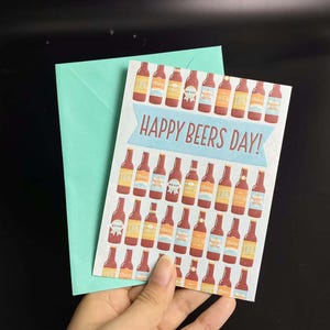 Carte de voeux amusante avec une bière pop-up, carte de voeux personnalisée en 3D avec une bière créative, cadeau d'anniversaire pour carte de voeux 3D miniature avec une bière pop-up