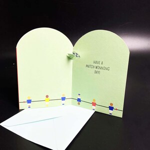 Carte de voeux de football pop-up amusante, carte de voeux de football 3D personnalisée, mini carte de voeux de football pop-up pop-up, cadeau d'anniversaire pour petit ami