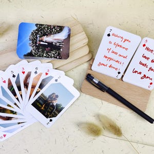 Libro degli ospiti per matrimonio, carte da poker alternative per matrimonio, carte da poker con foto di coppia, regali di nozze unici, carte da poker con foto personalizzate, regali di nozze