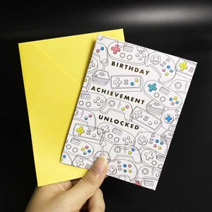Carte de voeux amusante pour console de jeu pop-up, carte de voeux 3D personnalisée pour console de jeu, cadeau d'anniversaire pour mini carte de voeux pour console de jeu pop-up