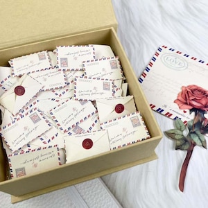 Miniature Couple Love Letter Envelopes, Tiny Love Letter Gift Box Wedding Gifts, Petite Love Letter Variety Pack Sweet Mother's Day Gifts