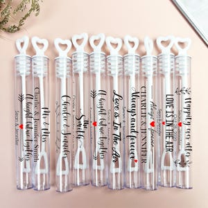 Custom Wedding Bubbles with Custom Labels, Personalized Bulk Wedding Bubbles Party Favors, Outdoor Bridal Shower Bubbles Gift for Guests