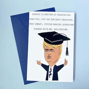 Carte de voeux drôle de cadeau de remise de diplôme universitaire, carte de voeux drôle de remise de diplôme d'atout, carte de voeux humoristique de remise de diplôme cadeau de remise de diplôme pour lui