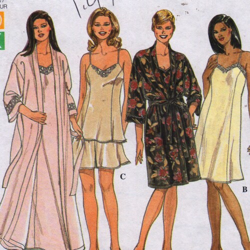 1980s Mccalls 3474 Misses Nightgown Robe Pajamas Camisole Shorts Pattern Womens Vintage Lingerie Sewing Pattern Size XS Bust 30 - 31 - Canada