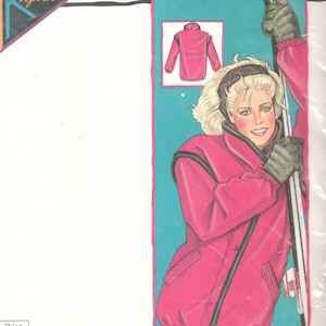 1980s Daisy Kingdom 76 Ladies Alpine PARKA Pattern Winter Asymmetric Ski Jacket Womens Vintage Sewing Pattern Size 6 - 18 Bust 29 - 38 UNCUT
