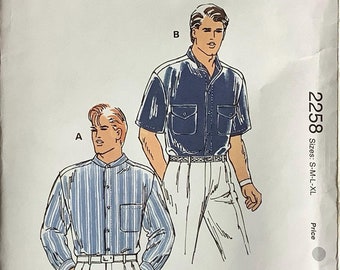 vintage シャツ Kwik Sew 468 1970s Mens Casual Shirt Pattern Adult Vintage