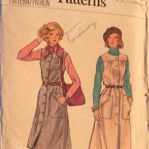 Vogue 9597  1970s  Misses Jumper Top and Straight Leg Pants Pattern Womens Vintage Sewing Pattern Size 10 Bust 32 UNCUT