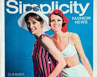 Simplicity Fashion News June 1969 Featuring Fashions Counter Brochure Y Pamphlet