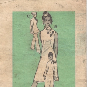 1970er Jahre Versandhandel 4761 Misses Oriental Kleid Tunika und Hose Schnittmuster Damen Vintage Schnittmuster Größe 12 Büste 34