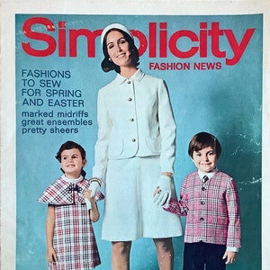 Simplicity Fashion News 1969 Featuring Spring Easter Patterns Counter Brochure Booklet Leaflet N