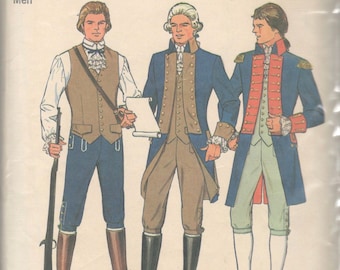 Simplicity 6741 1776 Military Costume Pattern Bicentennial Coat ...