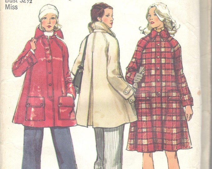 1970s Simplicity 5984 Misses Tent Coat Jacket Pattern Womens - Etsy