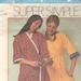 Simplicity 9627 1970s Misses Kimono Sleeve Robe Pattern Wrap and Tie ...