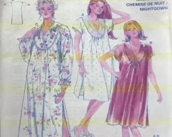 Burda 4159 Misses Loose Fitting Nightgown Pattern 2 Lengths Sleeve Variations Womens Sewing Pattern Size 6/8 10/12 14/16 18/20  UNCUT