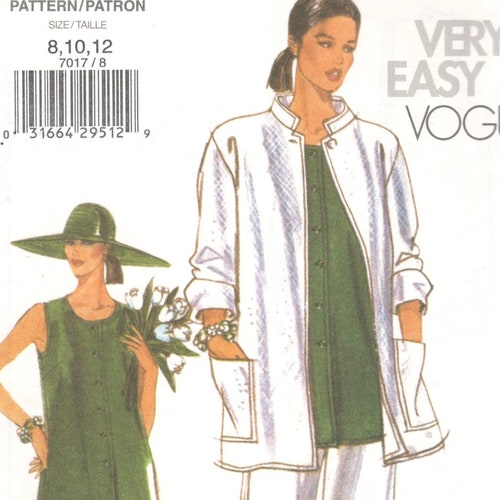 Vogue 7017 KOKO Beall Misses Loose Fit Below Hip Jacket Tunic - Etsy