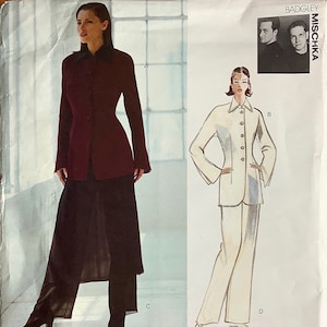 Vogue 1281 Badgley Mischka Jacket Pants and Overskirt Pattern Wide Leg  Womens Vintage Sewing Pattern Size 8 10 12 UNCUT