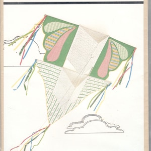 Patches of Joy 12 Kite Pattern 6 Ft long Patchwork Butterfly Kite Sewing Pattern UNCUT