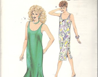 Kwik Sew 1517 1980s Misses Pullover Sleeveless Dress Pattern Hemline Options Womens Vintage Sewing Pattern Size xs s m l Bust 31 - 41 UNCUT