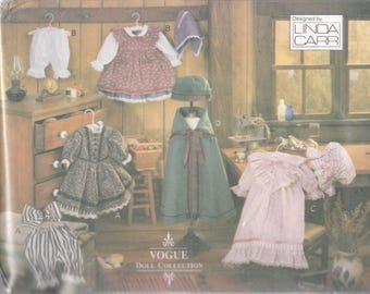 Vogue 8337 429 Doll Clothes Pattern by Linda Carr Designer for 18 Inch Doll Early American Doll Clothes Sewing Pattern