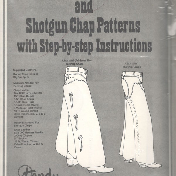 Chaps Pattern - Etsy