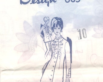 Laura Wheeler 685 Misses Nehru Style Dress and Jacket Pattern Embroidery  Womens Vintage Sewing Pattern Size 10